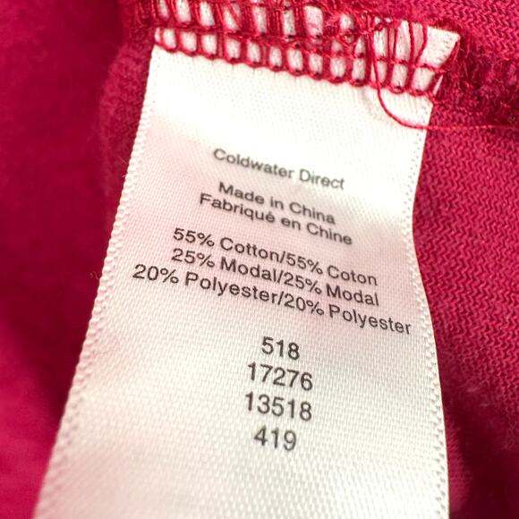 Coldwater Creek Sz Small Merlot Long Sleeve Velour Christmas Blouse Shirt Top - Picture 6 of 7